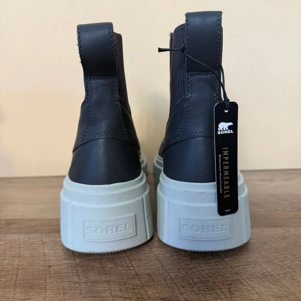 NWT SOREL 8 Caribou X Waterproof Leather Platform Chelsea Boots shoes NL5014-093 - Picture 5 of 8